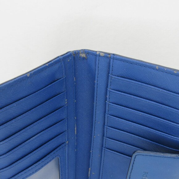 Fossil Blue Leather Clutch Wallet Card - Picture 5 of 7